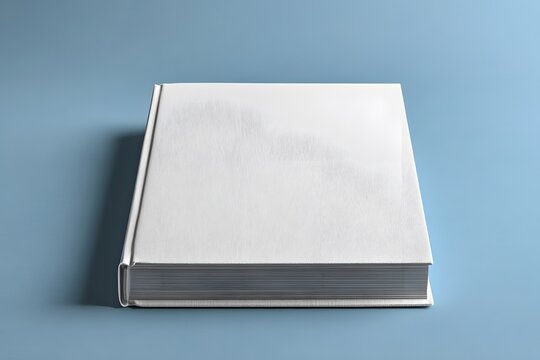 Light blue, blank book, mockup art.