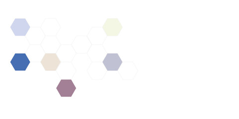 Poster - Abstract white and colorful hexagon background , 3D concept for business and banner ,technology ,tech, medical science 