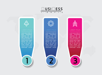 Fototapete - Vector business Presentation Connecting Steps Infographic Template
