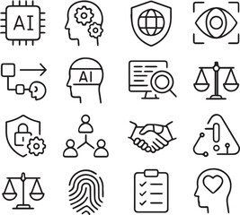 Fototapete - Ai ethics Editable  