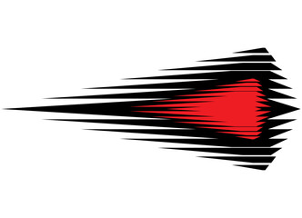 Poster - Racing red and black vector pattern for car body, motorcycle, boat, airplane, toy, sportswear, Sharp sports design element. Striped vector background with sharp lines. Speed, Spot for text