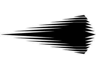 Poster - Sharp arrow. Racing black vector pattern on a white background for a car body, motorcycle, boat, toy, sportswear, Sports design element. Striped vector background with lines. Spot for text. Flight