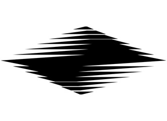 Poster - Racing black vector pattern on a white background for a car body, motorcycle, boat, toy, sportswear, Sports design element. Striped vector background with lines. Spot for text. Rhombus, Logo