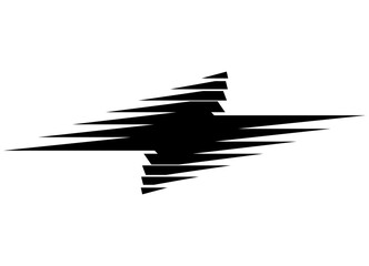 Poster - Racing black vector pattern on white background for car body, moto, boat, toy, sportswear, Sharp sports design element. Striped vector background with lines. Speed, Spot for text, Flash