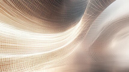 Aufkleber - Abstract Digital Landscape with Woven Texture and Reflective Surface Futuristic and Ethereal