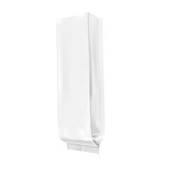 Wall Mural - open long narrow empty coffee bag isolated on white background. realistic 3d vector mockup. blank fo