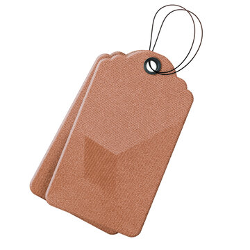 Elegant brown fabric label for product display