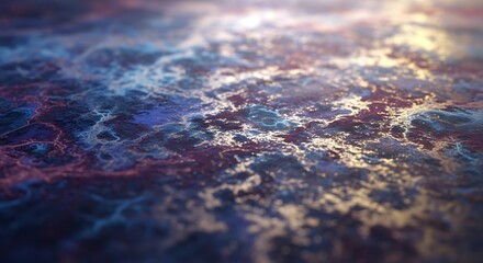 Poster - Abstract fluid art background with depth of field and shimmering highlights