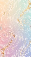 Poster - Ethereal Marble Swirls: A Pastel Symphony of Color and Liquid Luxury Design