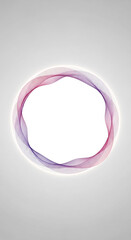 Aufkleber - Abstract image of a purple and pink wave frame encircling a white space, suggesting elegance,  modernity, and a blank canvas for design or text