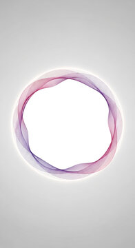 Abstract image of a purple and pink wave frame encircling a white space, suggesting elegance,  modernity, and a blank canvas for design or text