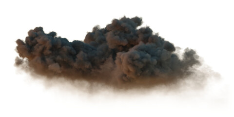 Aufkleber - Stormy darkness overcast cloudy isolated transparent backgrounds 3d illustration png