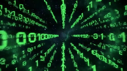 Abstract digital code explosion