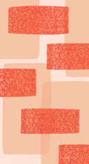 Poster - Abstract coral and peach textured rectangles overlap on a white background, creating a modern, minimalist design ideal for branding or website decoration