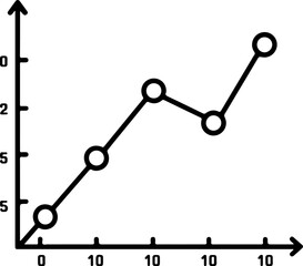 Poster - Simple line graph showing upward trend with data points and axes