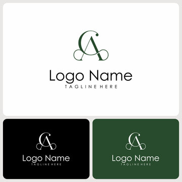 vector logo icon initials CA. logo concept