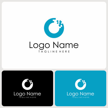 vector logo icon initial O. logo concept