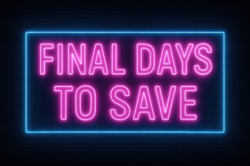Leinwandbilder - Neon sign with the text 