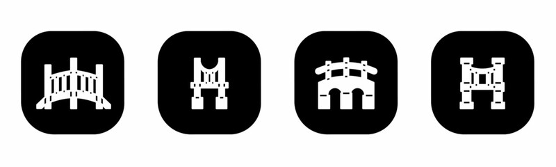 Poster - Bridge icon in flat. A bridge icon design. Stock vector.