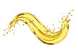 © Ryan - Isolated Golden Liquid Splash with Droplets