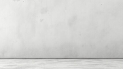 Poster - Bright Minimalist Concrete Interior Space with Neutral Tones for Backgrounds and Mockups, Empty Room Studio with Grunge Texture