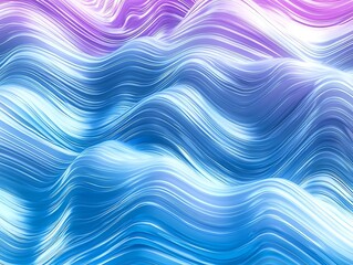 Poster - Abstract Fluid Waves with Blue and Purple Hues Displaying Smooth Curves and Flowing Patterns for Background Design
