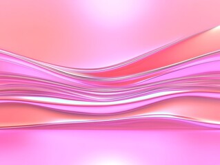 Poster - Abstract Pink Waves with Soft Curves and Smooth Gradients for Background Design and Creative Projects