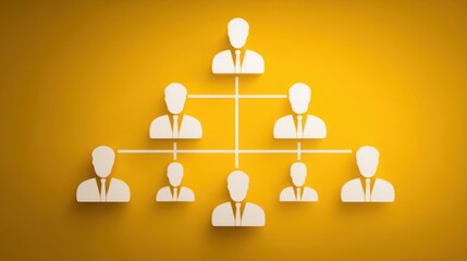 Poster - Diverse group of individuals forming a human pyramid representing collaboration and teamwork in a business context