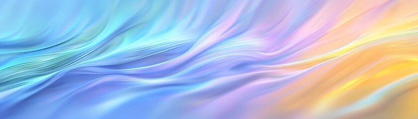 Poster - Soft Wave Patterns in Pastel Colors with a Dreamy and Serene Atmosphere for Abstract Art and Background Use