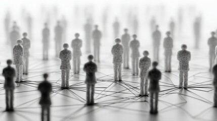 Poster - Diverse group of individuals standing together in a network representing organizational engagement and collaboration