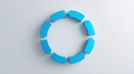 Poster - Simple blue circle set against a white background representing the patience cycle diagram in organizational concepts
