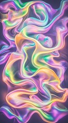 Poster - Colorful Abstract Waves Flowing Together in Smooth Harmony with Beautiful Light Effects and Vibrant Shades