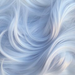 Poster - Soft Flowing Texture of Light Blue Silk Hair Detailed Background for Use in Various Creative Projects and Designs