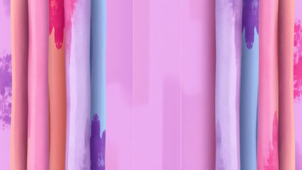 Poster - Abstract background featuring soft pastel colored vertical forms with darker painted sections
