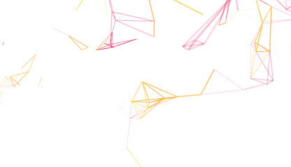 Poster - Modern abstract background with pink and gold geometric lines. Ideal for tech, design, and corporate projects.