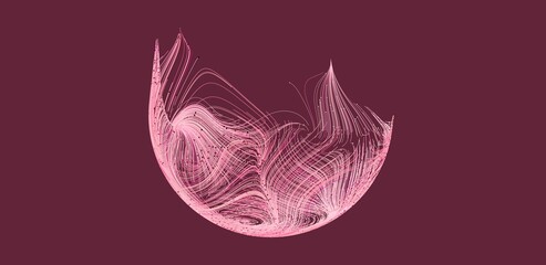 Poster - Unique pink line art design. Perfect for backgrounds, websites, and more.