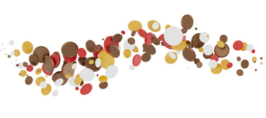Poster - confetti png. Gold confetti falls from the sky.