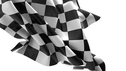 Poster - The checkered flag waves in the wind a symbol of victory and the finish line