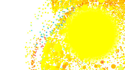 Poster - Bright, cheerful abstract background with colorful bubbles. Perfect for websites, presentations, and more.