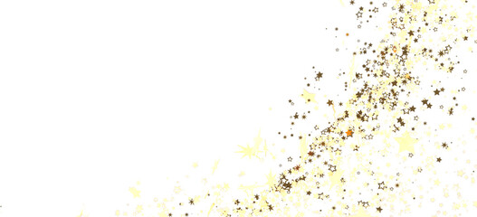 Poster - Sparkling gold stars on white. Festive, celebratory background perfect for cards, websites, and more.