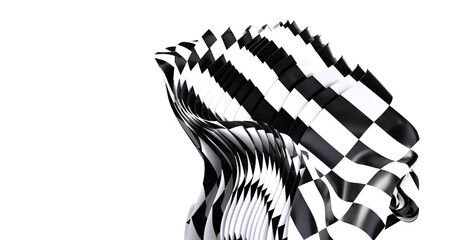 Poster - Abstract image of a checkered flag, perfect for racing, sports, and competition themes. High-resolution stock photo.