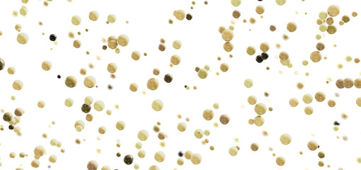 Poster - Abstract background image of beige and brown spheres floating on a white background. Perfect for modern designs.
