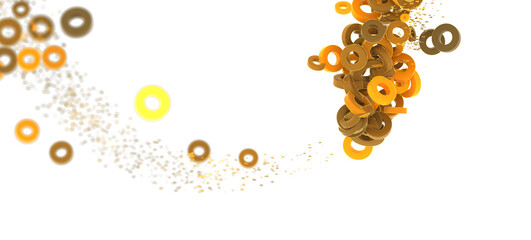 Poster - Abstract background image featuring gold and orange rings, perfect for design projects.