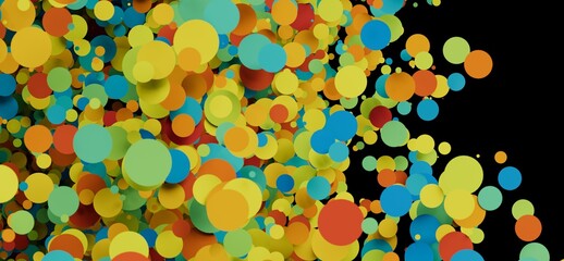 Poster - Vibrant, playful background of overlapping circles. Perfect for presentations or websites.