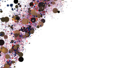 Poster - Abstract art featuring colorful bokeh circles on white. Ideal for websites and presentations.