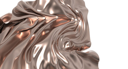 Poster - Rose Gold Draped Fabric Texture