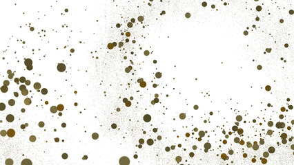 Poster - Enchanting Euphoria: Breathtaking 3D Illustration of Enchanting gold Confetti In PNG 3d