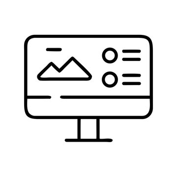 Computer monitor displaying digital graphics and user interface elements  