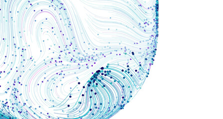 Poster - Abstract background with flowing lines and data points. Perfect for technology, AI, and network concepts.