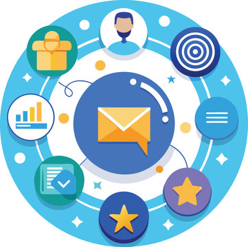 Social media and communication icon set for web and network design